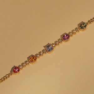 Multi-Colored Sapphires Bracelet