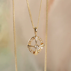 The Round Diamond Cross Necklace