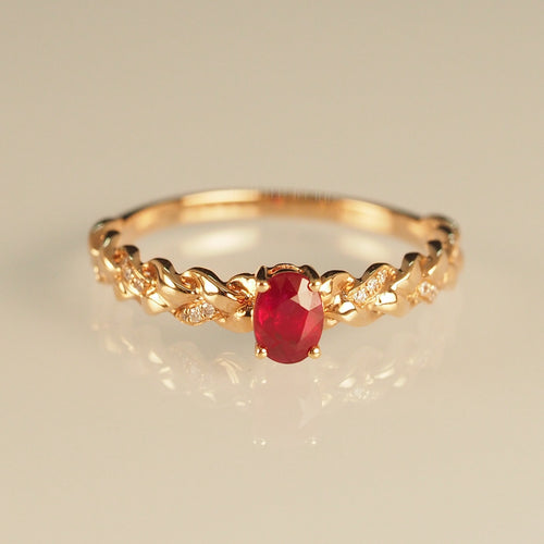 Ruby Braid Ring