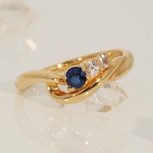 Load image into Gallery viewer, The Blue and White Sapphire Ring
