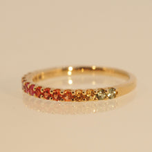 Load image into Gallery viewer, The Rainbow Sapphire Band Ring