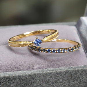 Blue Sapphire Shikaku Ring