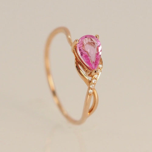 Pink Infinity Sapphire Ring