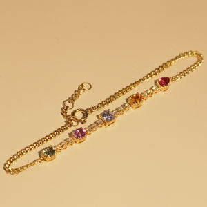 Multi-Colored Sapphires Bracelet