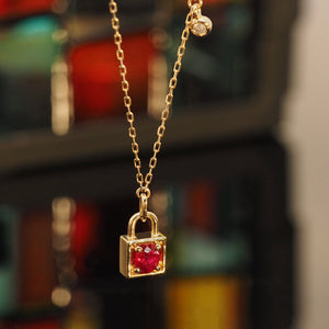 The Ruby Lock Necklace