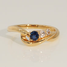 Load image into Gallery viewer, The Blue and White Sapphire Ring