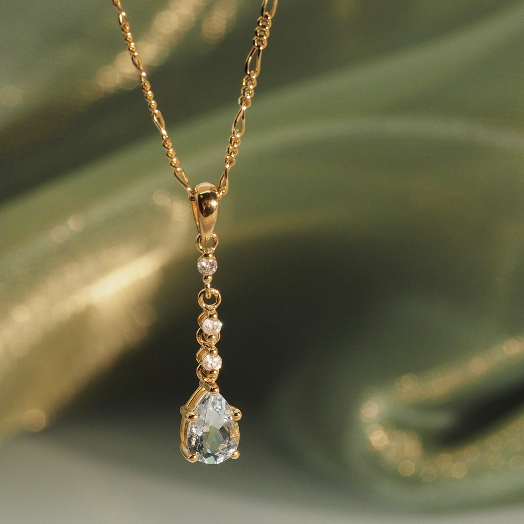The Aquamarine Diamond Drop Pendant