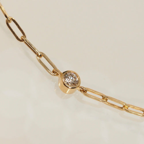 Bezel Diamond Clover Bracelet