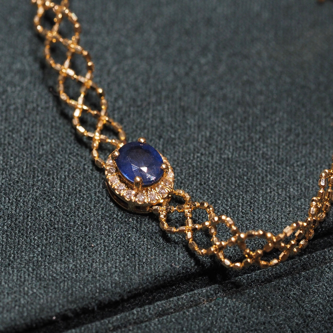 Blue Sapphire Lace Bracelet