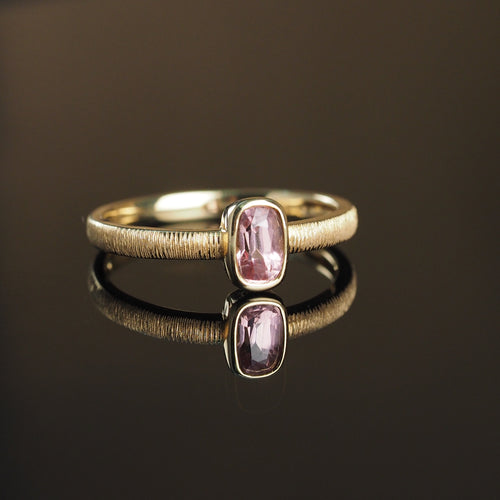 The Pink Spinel Matte Ring