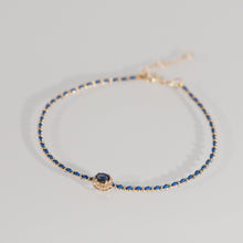 Load image into Gallery viewer, Blue Sapphire Beam Bracelet