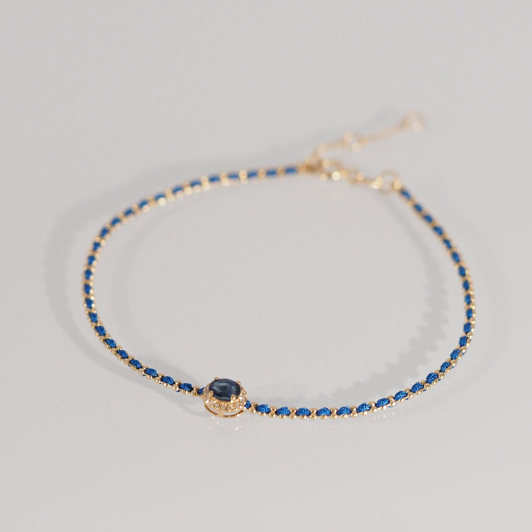 Blue Sapphire Beam Bracelet