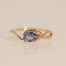 Load image into Gallery viewer, Blue Infinity Sapphire Ring