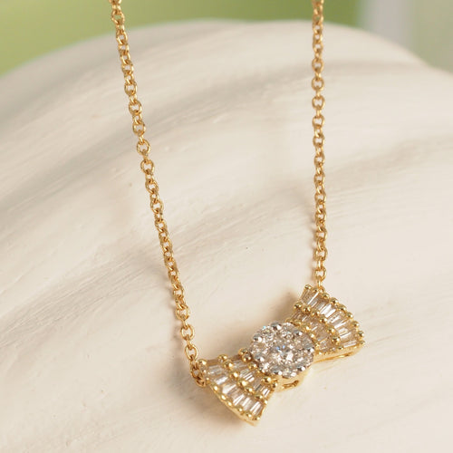 The Diamond Ribbon Necklace