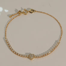 Load image into Gallery viewer, The Diamond Heart Diamond Bracelet