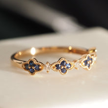 Load image into Gallery viewer, The Blue Sapphire Clover Ring