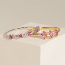Load image into Gallery viewer, The Pink Sapphire Trio Marquise Ring