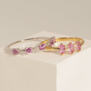 The Pink Sapphire Trio Marquise Ring
