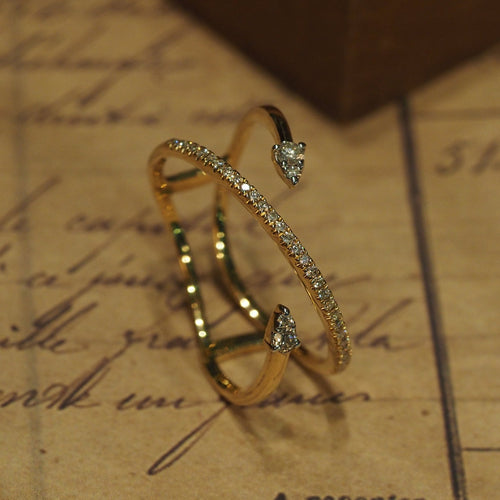 The Diamond Shooting Arrow Ring