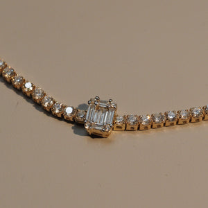 Mega Diamond Gem Diamond Band Bracelet