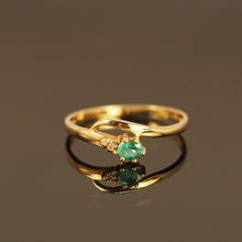 Load image into Gallery viewer, The Emerald Lock Ring