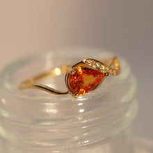 Load image into Gallery viewer, Orange Infinity Sapphire Ring