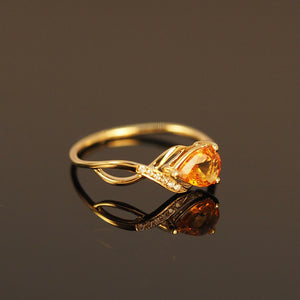 Orange Infinity Sapphire Ring