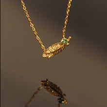 Load image into Gallery viewer, Tsavorite Feather Diamond Necklace