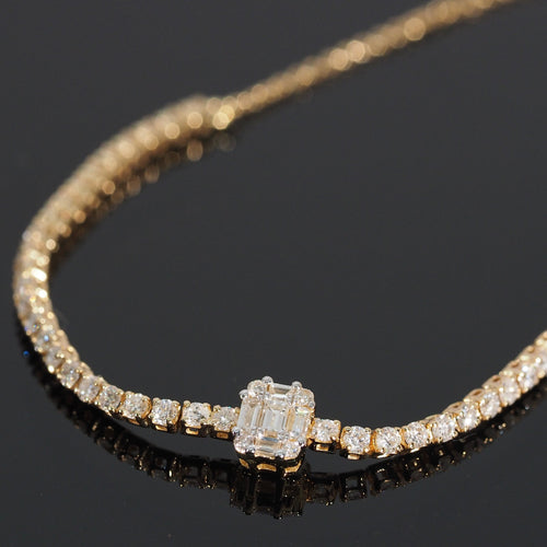 Diamond Gem Diamond Band Bracelet