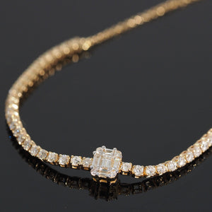Diamond Gem Diamond Band Bracelet