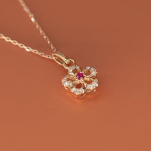 Load image into Gallery viewer, Burma Ruby Floret Pendant
